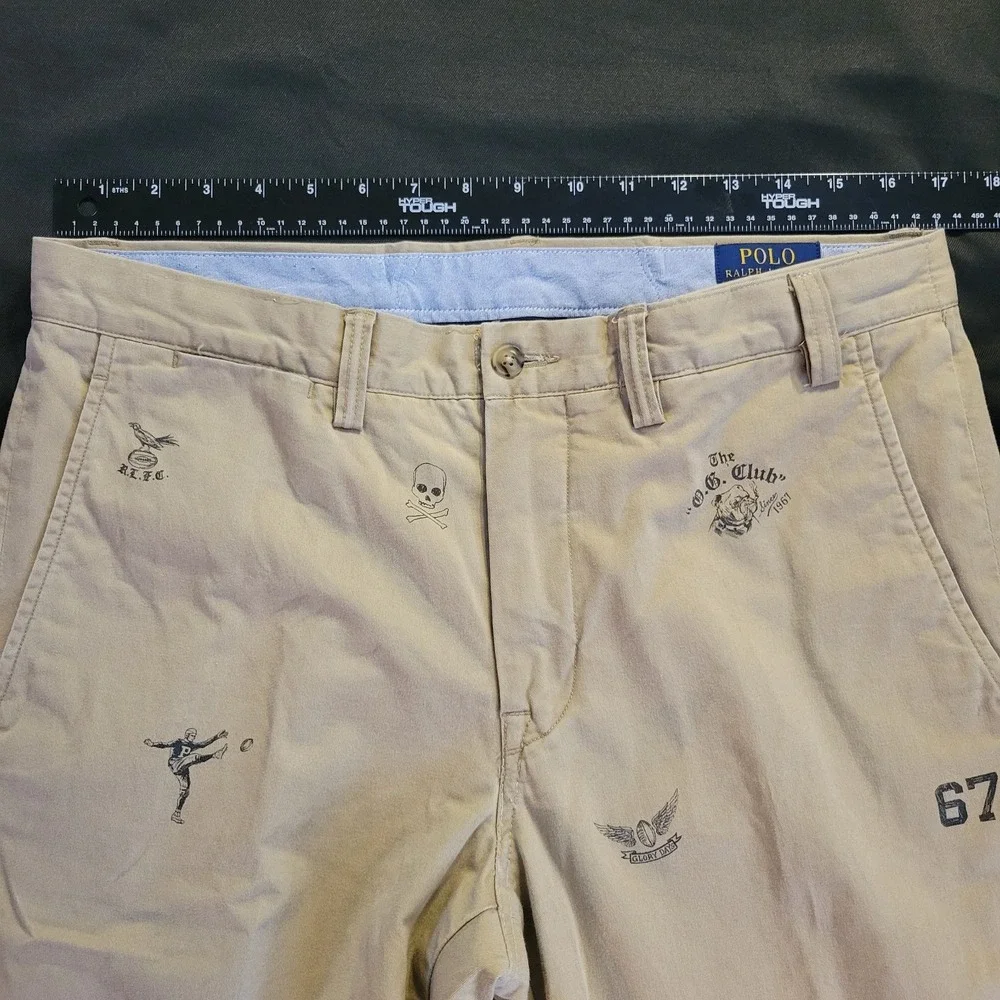 POLO RALPH LAUREN MENS 33X30 STRETCH STRAIGHT FIT PANTS VARSITY OG COLLECTION